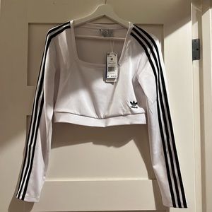 Adidas long sleeve crop top